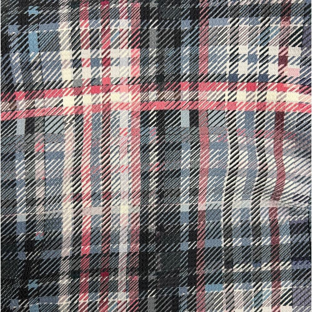 Nicholas Silk Crop Top Plaid Sleeveless High Neck Blouse Mock Neck Shirt sz 2 XS - Picture 3 of 6